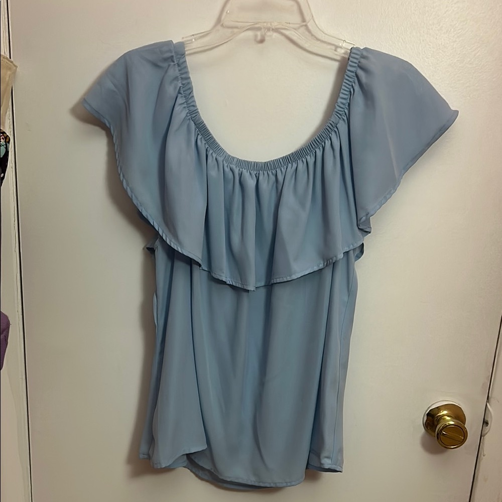 Elegant Blue Women's Top